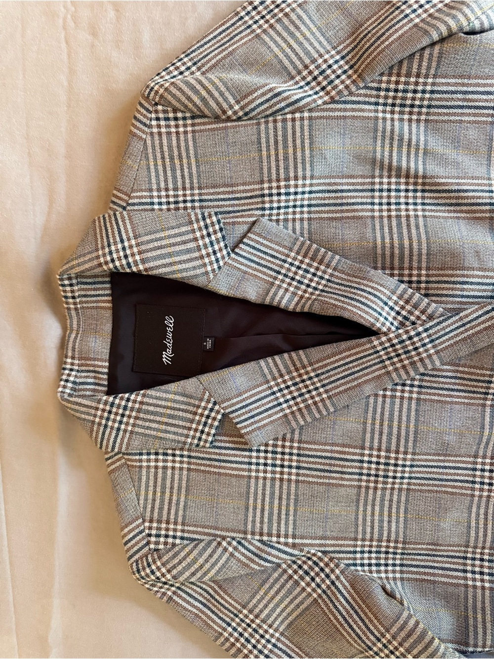 MADEWELL Caldwell Menswear Plaid Double-Breasted Blazer Classic Jacket - Picture 6 of 16